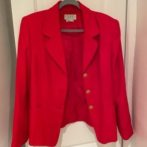 Vintage Oversized Red Blazer